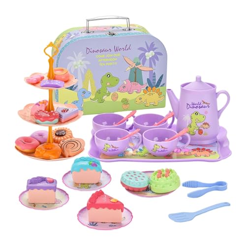 predolo Prinzessin Teezeitspielzeug Kleinkinder Teeservice Dessertspielzeug Teeparty-Set Rollenspielspielzeug, Stil b von predolo