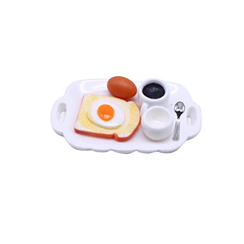 predolo Puppenhaus-Frühstücksset Miniatur-Lebensmittel-Set für die Verschönerung des Esszimmers, Stil c von predolo