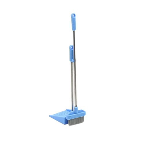 predolo Puppenhaus Miniatur Wischmopp Kehrschaufel Set Puppenhauszubehör aus PLA für Detailgetreue Reinigung für Bastelprojekte Sammlerstück, Blau von predolo