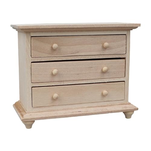 predolo Puppenhaus-Nachttische, Maßstab 1:12, Puppenhaus-Nachttische, Sideboard, Mini mit Schublade für DIY-Modell-Ornament-Zubehör predolo Puppenhaus-Nachttische, Maßstab 1:12, Puppenhaus-Nachttische, Sideboard, Mini mit Schublade für DIY-Modell-Ornament-Zubehör von predolo