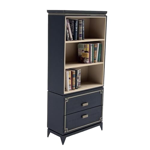 predolo Puppenhaus Schrank Mini Bücherregal Vitrine Aufbewahrungskasten aus Robustem PP für Mädchen Spielzimmer Dekoration Kinderzimmer Geschenk von predolo