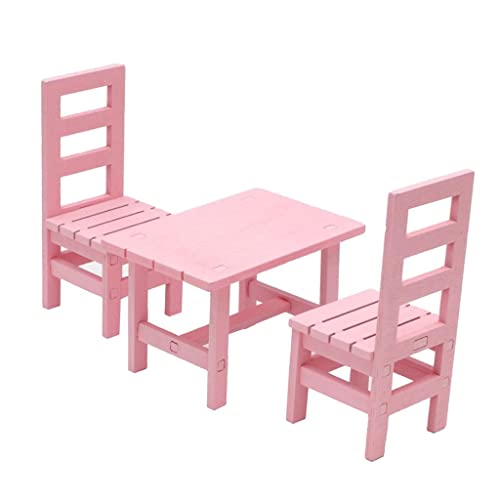predolo Puppenhausmöbel-Set für 1:6 Figuren, Esszimmer Dekoration, Pink von predolo