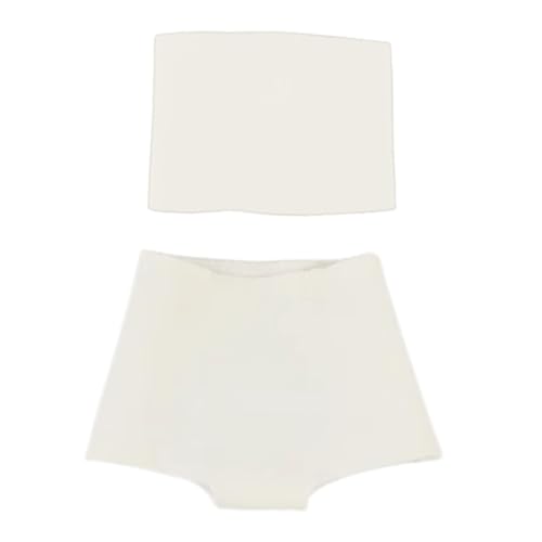 predolo Puppenkleidung im Maßstab 1:6, Set mit Tube-Top und Shorts für Damen, Weiß von predolo