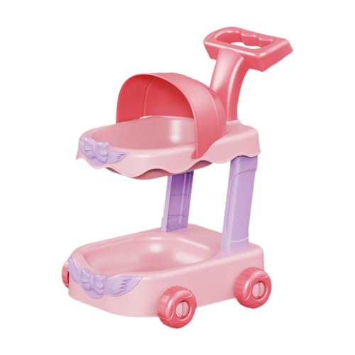 predolo Puppenwagen für Kinder, Trolley, Zwei Ebenen, Rollenspielzeug für kreative Aktivitäten predolo Puppenwagen für Kinder, Trolley, Zwei Ebenen, Rollenspielzeug für kreative Aktivitäten von predolo