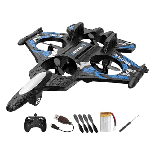 predolo RC Segelflugzeug mit Beleuchtung, Spielzeug für Draußen, 4 Kanal Modell, Blau 1RC von predolo