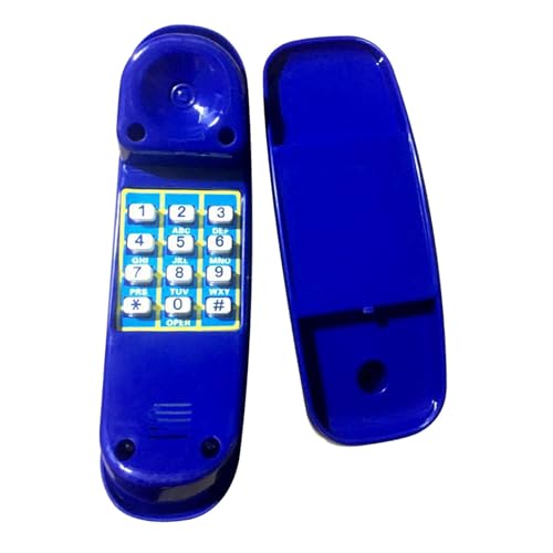 predolo Schnurgebundenes Telefon mit Wählscheibe, wandmontierbares Tischtelefon, Montessori Sensorik Spielzeug DIY Geschenk für Baby Kinder, Blau predolo Schnurgebundenes Telefon mit Wählscheibe, wandmontierbares Tischtelefon, Montessori Sensorik Spielzeug DIY Geschenk für Baby Kinder, Blau von predolo