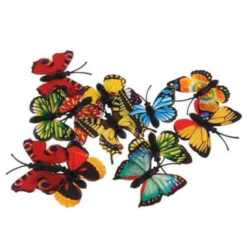 predolo Schöne Schmetterlingsfiguren für Kinder - Tiermodell Spielzeugset, 1 Satz, 9 STK von predolo