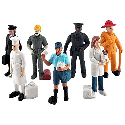 predolo Set Miniatur Figuren Bäcker Postbote Fantastische Welt, Mehrfarbig, 8 STK von predolo