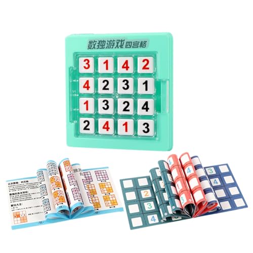 predolo Sudoku-Puzzle-Denkspiel, Teaser-Spielzeug, Sudoku-Spielbrett für soziale Fähigkeiten, Grün von predolo
