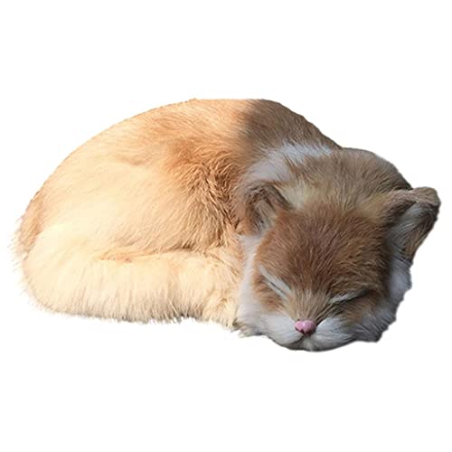 predolo Süße Plüschkatze Plüschtier, Katzenfigur, Schlafende Katze, Kindergeschenk Fotografie Requisiten. 21x17x7cm, Hellbraun predolo Süße Plüschkatze Plüschtier, Katzenfigur, Schlafende Katze, Kindergeschenk Fotografie Requisiten. 21x17x7cm, Hellbraun von predolo