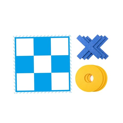 predolo Tic TAC Toe-Spiel, Teambuilding-Spiel für draußen, lustiges Spiel, XOXO-Schachspiel zur Unterhaltung für Familien, Reisen für Kinder, Blau und weiß predolo Tic TAC Toe-Spiel, Teambuilding-Spiel für draußen, lustiges Spiel, XOXO-Schachspiel zur Unterhaltung für Familien, Reisen für Kinder, Blau und weiß von predolo