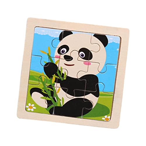 predolo Tierische Holzpuzzle für Kleinkinder - Pädagogisches Spielzeug für spielerisches Lernen, Panda von predolo
