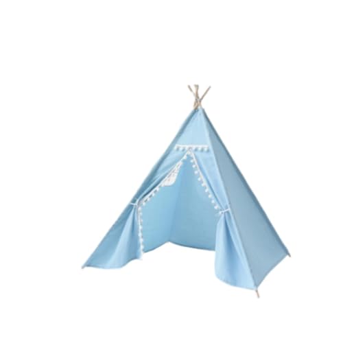 predolo Tipi Zelt für Kinder, Kinderzimmer Dekor, Spielhaus Aus Baumwolle Und Leinen, Spielzelt für Spielplätze, Parks, Hinterhöfe, Geburtstagspartys, Picknic, Blau predolo Tipi Zelt für Kinder, Kinderzimmer Dekor, Spielhaus Aus Baumwolle Und Leinen, Spielzelt für Spielplätze, Parks, Hinterhöfe, Geburtstagspartys, Picknic, Blau von predolo