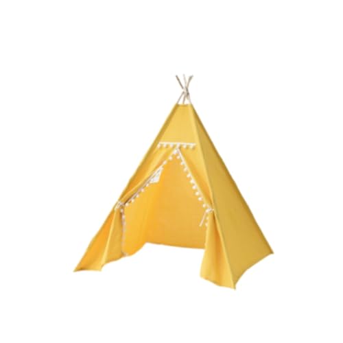 predolo Tipi Zelt für Kinder, Kinderzimmer Dekor, Spielhaus Aus Baumwolle Und Leinen, Spielzelt für Spielplätze, Parks, Hinterhöfe, Geburtstagspartys, Picknic, Gelb predolo Tipi Zelt für Kinder, Kinderzimmer Dekor, Spielhaus Aus Baumwolle Und Leinen, Spielzelt für Spielplätze, Parks, Hinterhöfe, Geburtstagspartys, Picknic, Gelb von predolo