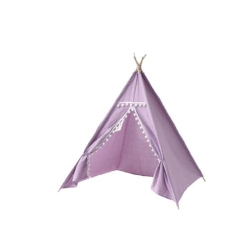 predolo Tipi Zelt für Kinder, Kinderzimmer Dekor, Spielhaus Aus Baumwolle Und Leinen, Spielzelt für Spielplätze, Parks, Hinterhöfe, Geburtstagspartys, Picknic, Violett predolo Tipi Zelt für Kinder, Kinderzimmer Dekor, Spielhaus Aus Baumwolle Und Leinen, Spielzelt für Spielplätze, Parks, Hinterhöfe, Geburtstagspartys, Picknic, Violett von predolo