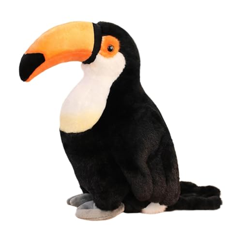predolo Toucan Plüschfigur Stofftier Kuscheltier Tierpuppe Cartoon-Vogel Weiches Plüschmaterial für Kinderzimmerdekoration Schlafzimmer Wohnzimmer Sofa Büro von predolo