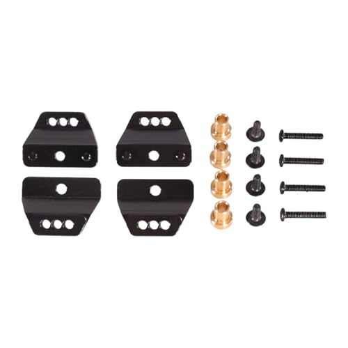 predolo Upgrade Kit für Stoßdämpferhalterungen, 1:12 RC Fahrzeugteile Aus Metall, Leicht zu Ersetzen, Leichte Karosseriehalterungen, Montagesatz für LC79 MN16, Schwarz von predolo