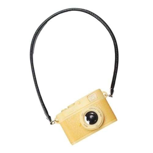 predolo Vintage-Spiegelreflexkamera-Modell, Miniaturkamera mit Ton, Taschenlampe, Retro, Mini-Kamera, Mini-Kamera-Design, Schlüsselanhänger für Kinder, Gelb von predolo