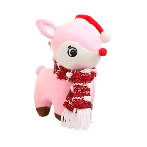 predolo Weihnachtsplüschtier, Weihnachts Rentier Plüschpuppe, Weihnachtsdekoration, Weihnachts Haustier Stoffpuppe für Kleinkinder, Party, Haus, Rosa predolo Weihnachtsplüschtier, Weihnachts Rentier Plüschpuppe, Weihnachtsdekoration, Weihnachts Haustier Stoffpuppe für Kleinkinder, Party, Haus, Rosa von predolo
