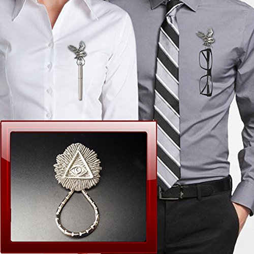 Alle Seeing Eye R59 Zinn Brosche Drop Hoop Halterung für Gläser, Stift, ID, Schmuck von prideindetails