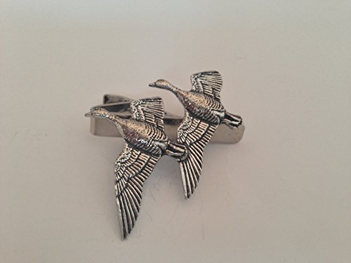 B26 Gänse English Pewter Emblem auf einem Krawatte Clip 4 cm handgefertigt in Sheffield kommt mit prideindetails Geschenk-Box von prideindetails