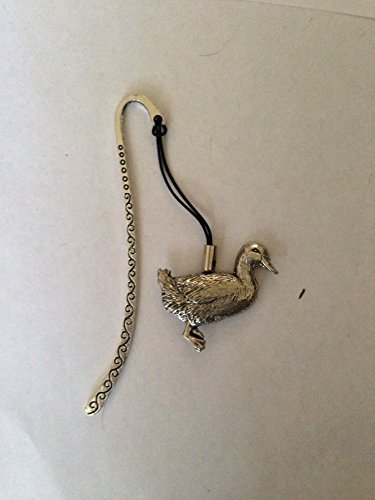 Ente Vogel pp-b03 Muster Lesezeichen mit Kordel 3D English Pewter Charme von prideindetails