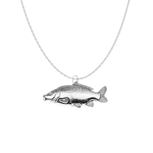 F42 Leder Karpfen Anhänger echt 925 Sterling Silber Halskette Handarbeit 45,7 cm Kette mit prideindetails Geschenk-Box F42 Leder Karpfen Anhänger echt 925 Sterling Silber Halskette Handarbeit 45,7 cm Kette mit prideindetails Geschenk-Box von prideindetails