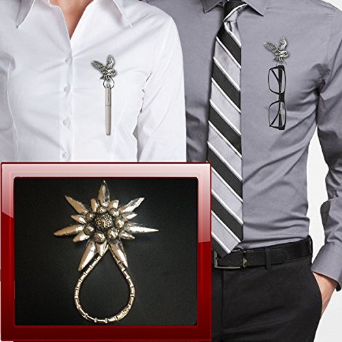 Große Edelweiß C1 Brosche Tropfenhalter für Brillen, Stift, Ausweis, Schmuck Zinn Große Edelweiß C1 Brosche Tropfenhalter für Brillen, Stift, Ausweis, Schmuck Zinn von prideindetails