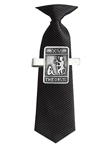 Krawattenklammer mit Teufel-Motiv, R24, englisches Zinn, handgefertigt in Sheffield von prideindetails