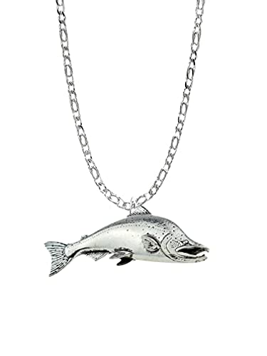 Lachs F19 Grand Anhänger echt Sterling Silber 925 handgefertigte Halskette 50,8 cm Kette mit prideindetails Geschenkbox von prideindetails