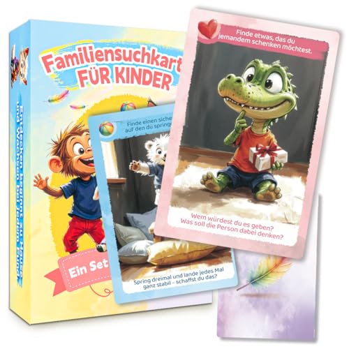 50 Entdeckerkarten Für Kinder – Indoor Lernspiel Zu Hause Für Mädchen Und Jungen – Empathie und Herz stärken im Spiel (Gefühle) von printara
