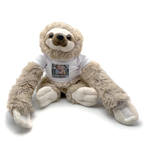 printplanet® Kuscheltier Faultier personalisiert – Stofftier mit eigenem Foto oder Text – 17 Designs von printplanet