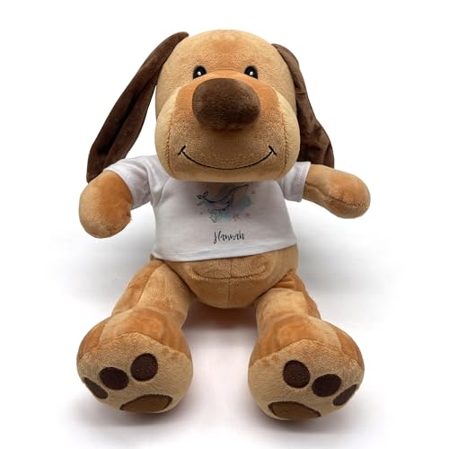 printplanet® - Kuscheltier Hund mit eigenem Foto, Namen oder Text Bedrucken - 17 Designs - Stofftier von printplanet