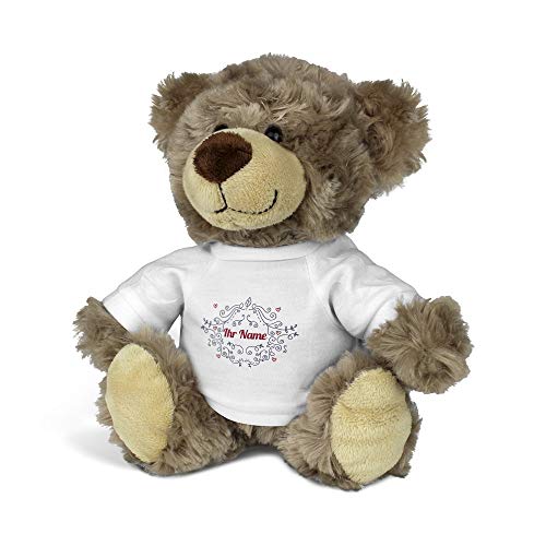 printplanet - Kuscheltier Teddybär mit Namen oder Text personalisiert - Motiv: Ornamente - Stofftier, Plüschtier, Kinderzimmer von printplanet