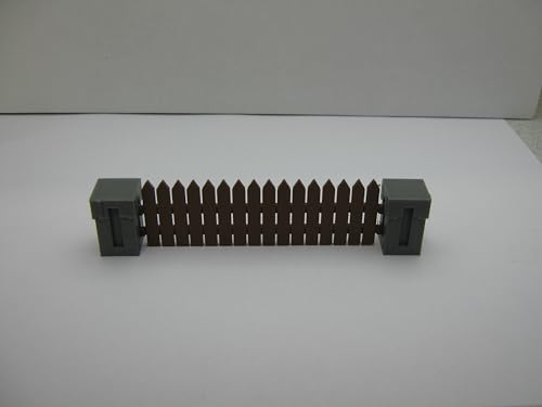 1 Meter Zaun / Lattenzaun passend Spur 1 / Modellbau 1:32 + 1:34 + 1:35 + 1:36 (grau/braun) von pripa