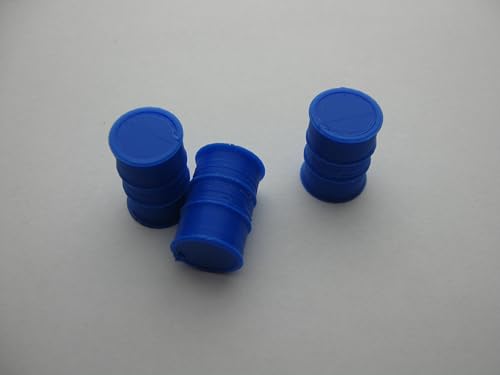 3 Fässer als Set, Modellbauartikel, 1:16-1:18, 1:22,5-1:24, 1:32-1:35, 1:43-1:45 (1:43-1:45, Blau) von pripa