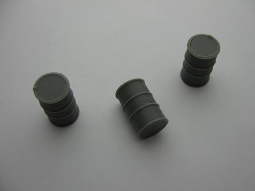 3 Fässer als Set, Modellbauartikel, 1:16-1:18, 1:22,5-1:24, 1:32-1:35, 1:43-1:45 (1:43-1:45, Grau) von pripa