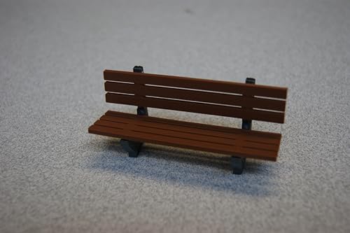 Modell Einer Parkbank / Bahnhofsbank 1:22,5 - 1:24 Spur G - Doppelpack (Hellbraun/DKL.-grau) von pripa