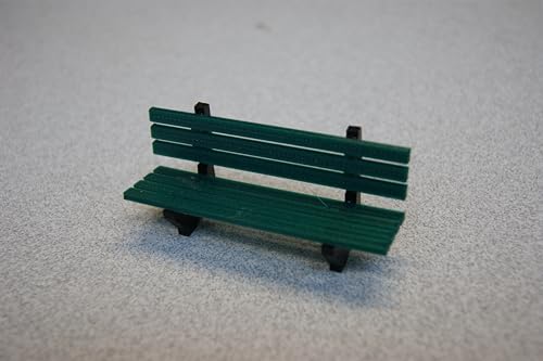 Modell Einer Parkbank / Bahnhofsbank 1:22,5 - 1:24 Spur G - Doppelpack (grün/schwarz) von pripa