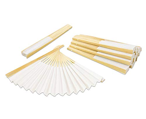 - Papierfächer zum Selbstgestalten, 12 Stück - Handfächer Holzfächer Blanko - Papierfächer zum Selbstgestalten, 12 Stück - Handfächer Holzfächer Blanko von prohobb