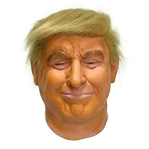 prom-note Trump Maske Latexmaske Faschingsmaske Realistic Head Mask Für Halloween Karneval Kostümparty, Kostüm Performance Prop Für Verschiedene Festivals Theater von prom-note
