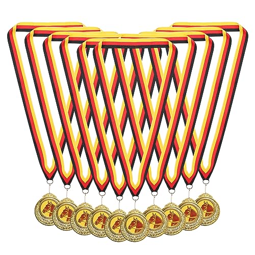 prota Goldmedaillen, 10Pcs Pferde Medaillen Siegermedaille Gewinner Medaillen Gold mit Band und Emblem für Kindergeburtstag aus Metall personalisiert Goldmedaillen prota Goldmedaillen, 10Pcs Pferde Medaillen Siegermedaille Gewinner Medaillen Gold mit Band und Emblem für Kindergeburtstag aus Metall personalisiert Goldmedaillen von prota