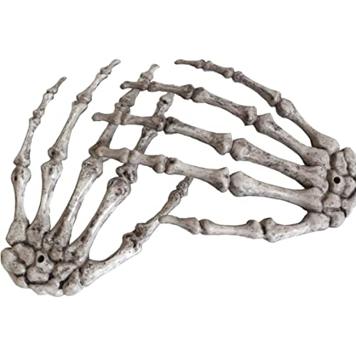 ptumcial All Saints Day Decor 2pcs Halloween Skelett Hände - Realistische Lebensgröße abgetrennte Plastik -Skeletthände für Halloween -Requisiten Dekorationen von ptumcial