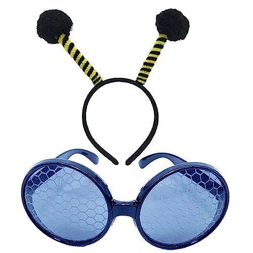 pumpumlia Antennen-Stirnband und Brille, Tier-Antennen-Haarreifen für Kinder, zeigt Tierhaarbänder, Cartoon-Kostüm pumpumlia Antennen-Stirnband und Brille, Tier-Antennen-Haarreifen für Kinder, zeigt Tierhaarbänder, Cartoon-Kostüm von pumpumlia