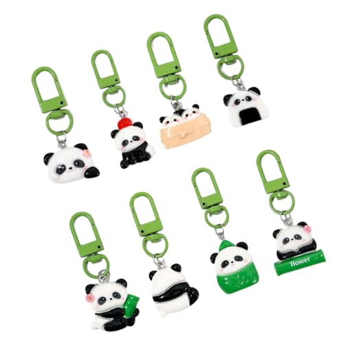pumpumlia Cartoon-Panda-Schlüsselanhänger, Acrylmaterialien, Schlüssel und Taschen, Dekoration, schöne Designs, tragbar, für trendige Frauen, 8 Stück pumpumlia Cartoon-Panda-Schlüsselanhänger, Acrylmaterialien, Schlüssel und Taschen, Dekoration, schöne Designs, tragbar, für trendige Frauen, 8 Stück von pumpumlia