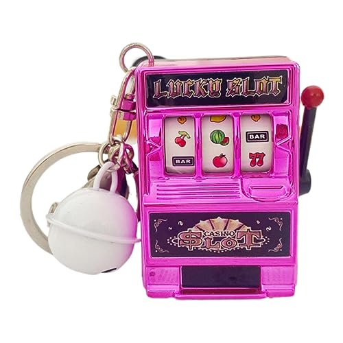 pumpumlia Einzigartige Schlüsselanhänger mit Fruchtmaschinenschlitz-Design, Spielmaschinen-Schlüsselanhänger für Autotasche von pumpumlia