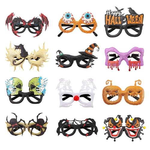 pumpumlia Halloween Kostüm Brille Neuheit Brille Anziehbrille Kürbisgläser für Erwachsene Kostüme pumpumlia Halloween Kostüm Brille Neuheit Brille Anziehbrille Kürbisgläser für Erwachsene Kostüme von pumpumlia