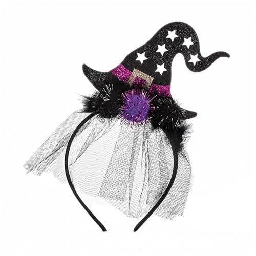 pumpumlia Halloween Pailletten Hexenhut Stirnband Haarband Cosplay Kostüm Kopfschmuck für alle Altersgruppen Festival Haardekor pumpumlia Halloween Pailletten Hexenhut Stirnband Haarband Cosplay Kostüm Kopfschmuck für alle Altersgruppen Festival Haardekor von pumpumlia