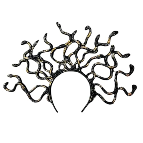 pumpumlia Halloween-Stirnband, tragbares Schlangen-Haarband, Cosplay-Kostüm, Neuheit, MedusaSnake-Haarband für Erwachsene, Maskerade-Kopfbedeckung von pumpumlia
