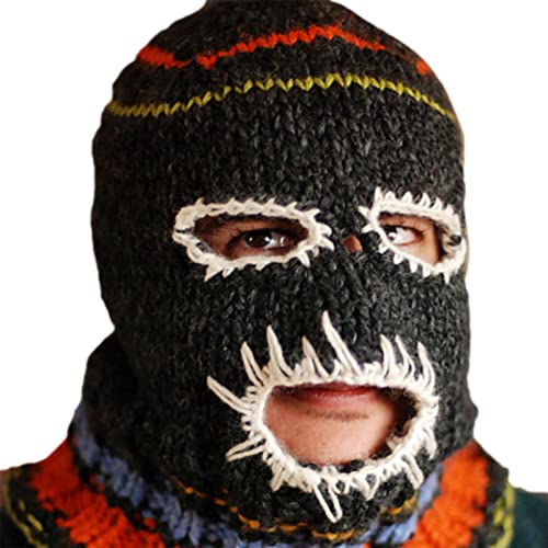 pumpumlia Halloween Strickmütze mit lustigem Gesicht, mit Kapuze, Partyhut pumpumlia Halloween Strickmütze mit lustigem Gesicht, mit Kapuze, Partyhut von pumpumlia